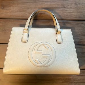 GUCCI SOHO TOTE LEATHER CROSSBODY BAG